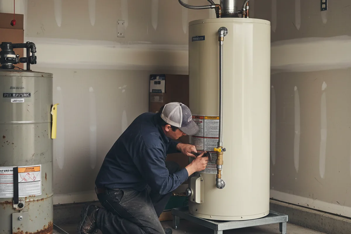 Water heater and shutoff valve replacement in Ripon