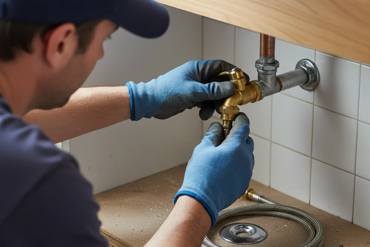 Shutoff valve and fitting work during Emergency Plumbing in Ripon